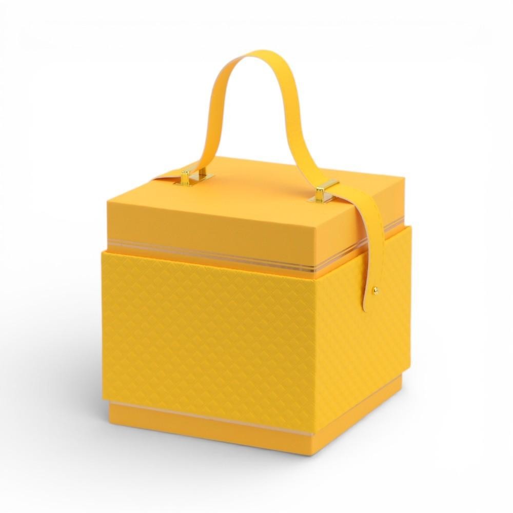 SCATOLA QUADRA JOY YELLOW 126X123X126